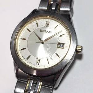 【1円】 時計 SEIKO セイコー 7N42-9100 QUARTZ クォーツ 3針 デイト ラウンド 腕時計 ウォッチ ジャンク品扱い