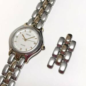 【1円】 時計 SEIKO セイコー EXCELINE エクセリーヌ 3F31-0C40 QUARTZ クォーツ コマ付き 3針 ラウンド 腕時計 ウォッチ