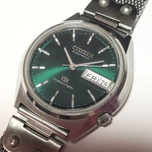 【1円】 時計 CITIZEN シチズン ELECTRONIC エレクトロニック GX COSMOTRON コスモトロン 4-370546 音叉時計 デイデイト 腕時計 ウォッチ