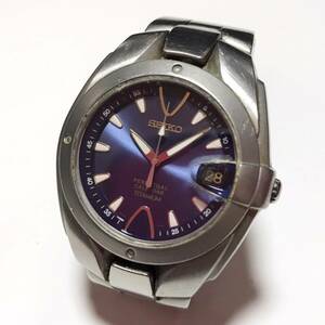 【1円】 時計 SEIKO セイコー PERPETUAL CALENDAR TITANIUM パーペチュアルカレンダー チタン 8F32-0040 QUARTZ クォーツ 腕時計 ウォッチ
