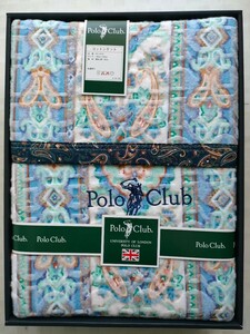 【新品未使用】Polo Club コットンケット 綿毛布 シングル ブルー 人気商品