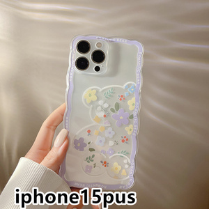 iphone15plusケース カーバー TPU 可愛い　お洒落　韓国　　軽い ケース 耐衝撃 高品質154