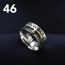 メンズ 指輪 シルバー925 おしゃれ ファッション リング 調整可能 個性的 52_画像1