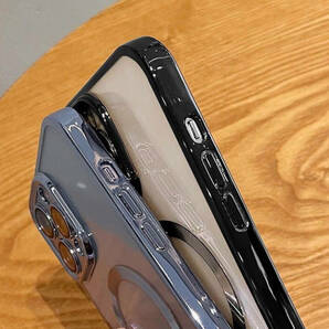 iphone11promaxケース TPU 軽量 ケース 耐衝撃 無線 磁気 ワイヤレス充電 ブラック の画像3