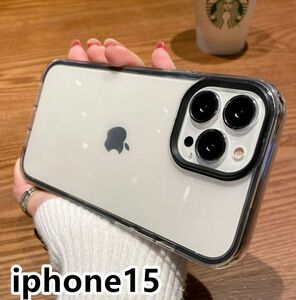 iphone15ケース カーバー TPU 可愛い　お洒落　ブラック　軽量 ケース 耐衝撃 661