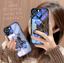 iphone11ケース カーバー TPU 可愛い　熊　ガラス　お洒落　軽量 ケース 耐衝撃高品質ブラウン501_画像8