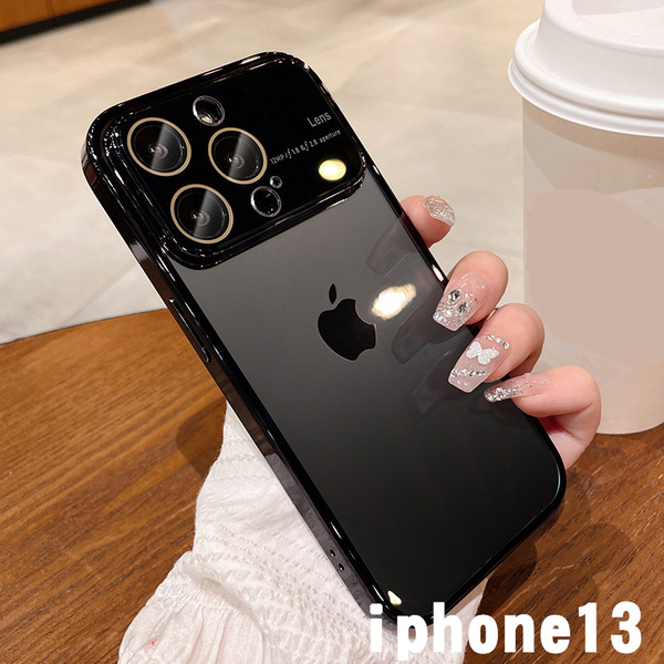 iphone13ケース カーバー TPU 可愛い　お洒落 指紋防止 軽量 耐衝撃 ブラック1