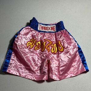 タイボクシング THAI BOXING ムエタイ オフィシャル official 光沢ボクシングパンツ Mサイズ