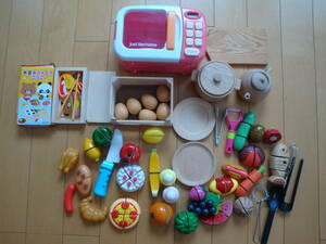 子供 ままごと 道具 いろいろ 木製 プラスチック 電子レンジ 食器 食品など キッズ