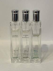 I4E070◆ エルメス HERMES 屋根の上の庭 李氏の庭 ナイルの庭 オードトワレ EDT 香水 15ml×3本