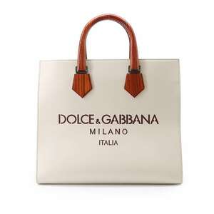 ドルチェ＆ガッバーナ トートバッグ ロゴ ショッピング レザー ウッド DOLCE&GABBANA 2wayショルダー 【安心保証】