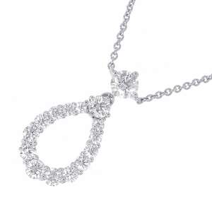  Harry Winston колье петля * подвеска XLarge бриллиант 15P итого 0.96ct Pt950 платина PEDPPLXLLP [ безопасность гарантия ]