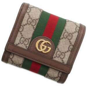 グッチ 二つ折り財布 オフィディア GGスプリーム 598662 GUCCI 財布 コンパクトウォレット 【安心保証】