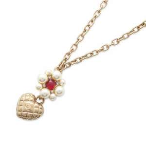  Chanel колье здесь Mark поддельный жемчуг Heart B21P CHANEL аксессуары [ безопасность гарантия ]