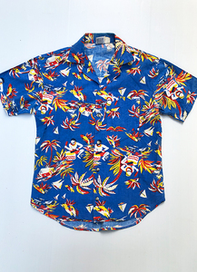  гавайская рубашка 80s Vintage MADE IN USA America производства Гаваи California открытый цвет . воротник 