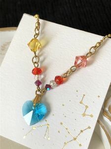 * with defect [ large . oriented ] necklace Heart adjuster attaching Kiwa Crystal. peace crystal high class crystal glass [SD,DD,SD13,SDgr,SD16]