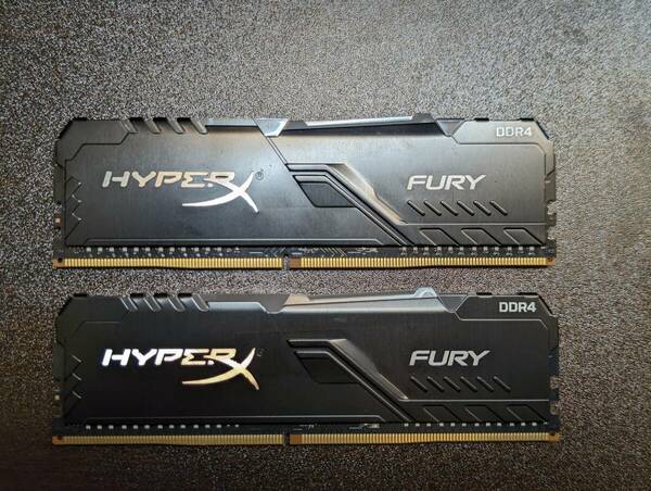 Kingston RGBライティング HyperX Fury DDR4 3733Mhzメモリ 16GB（8GB 2枚セット） 