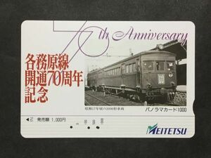 使用済み＊パノラマカード 各務原線開通70周年記念 名鉄＊鉄道 資料