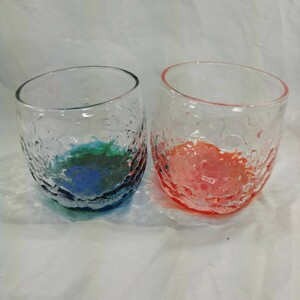 ロックグラス ペア グラス クリスタル 食器 タンブラー ガラス 2客 食器 ペアグラス コップ 琉球グラス？ R11