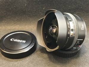 【A】【12366】キャノン　レンズ　CANON FISHEYE LENS EF 15mm 1:2.8　美品