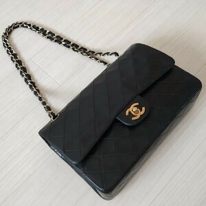 CHANEL シャネル チェーンショルダーバッグ ショルダーバッグ マトラッセ ヴィンテージ ダブルフラップ Wフラップ ラムスキン シール 有 25