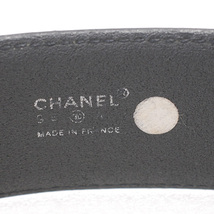 シャネル CHANEL チェーン バックル ブラックレザー ベルト 黒 最長 74cm程まで有効(14822)_画像5