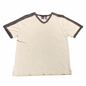 1990s オールドギャップ リンガーTシャツ Vネック Tシャツ 半袖 無地 古着 1990年代 90s vintage ビンテージ ヴィンテージ