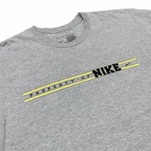 2000s NIKE Tシャツ 半袖 ロゴ 刺繍 グレー スウッシュ 2000年代 00s vintage ビンテージ ヴィンテージ ゴツナイキ 風車 ビッグスウッシュ_画像2