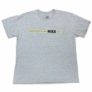 2000s NIKE Tシャツ 半袖 ロゴ 刺繍 グレー スウッシュ 2000年代 00s vintage ビンテージ ヴィンテージ ゴツナイキ 風車 ビッグスウッシュ