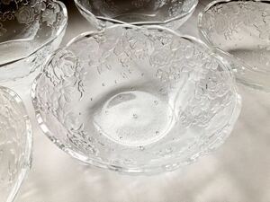 食器 昭和レトロ ボウル ガラス食器 ガラス皿 レトロ 洋食器 5枚セット