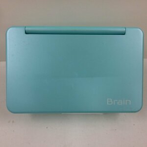 f150□ 【可動品】 SHARP シャープ カラー電子辞書 Brain PW-SJ4 グリーン 中学生向け