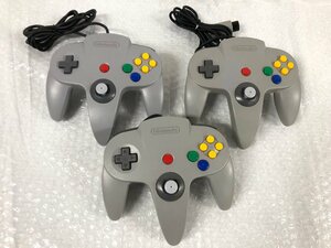 k079*80 【傷汚れ有】 N64 ニンテンドー64 コントローラー 3個セット