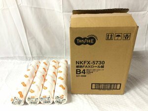 k157*120 [ unused goods ] TANOSEE feeling .FAX roll paper B4 width 257mm× length 30m core inside diameter 0.5 -inch table departure color 1 box (12 pcs insertion ) + rose 4ps.@ total 16 pcs set 