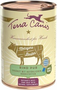 Terra Canis (テラカニス) ドッグフード 獣医監修 缶詰 ビーフ ピュアミート ウェット 犬 天然原料 400g お肉