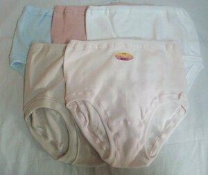 Ea1 00819 綿100％ソフトガーゼショーツ (L) 5色組 (ピンク、ベージュ、ホワイト、サックス、ピーチ)の5枚セット 日本製