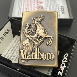 1円 ZIPPO ライター マルボロ Marlboroジッポ Zippoオイルライター真鍮製 中古品 喫煙グッズ ジッポー 火花確認済R67876の画像1