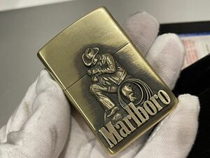 1円 ZIPPO ライター マルボロ Marlboroジッポ Zippoオイルライター真鍮製 中古品 喫煙グッズ ジッポー 火花確認済R67586