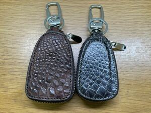 1 jpy 2 point set crocodile key case genuine article wani leather key inserting . leather hook smart key case 0033 key holder 