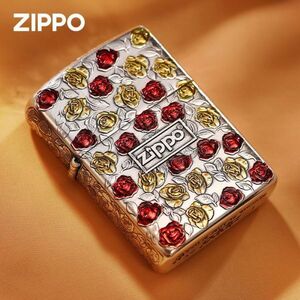 限定 新品 ZIPPO バラ ライタージッポー zippoオイルライター 真鍮 ゴールド 未使用