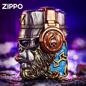 Zippo 夜光 孫悟空 真鍮製 ライター ジッポー オイルライター 喫煙グッズ 新品