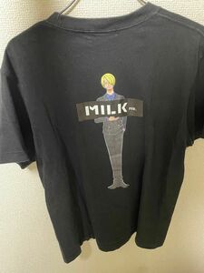 milkfed. サンジ Tシャツ ワンピース コラボ ミルクフェド 黒