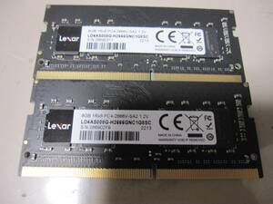 ☆PC4 16GB(8GBx8GB)Lexar DDR4-2666V中古