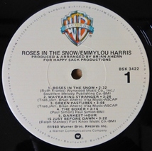 EMMYLOU HARRIS「ROSES IN THE SNOW」米ORIG [初回WB横線] シュリンク美品_画像5