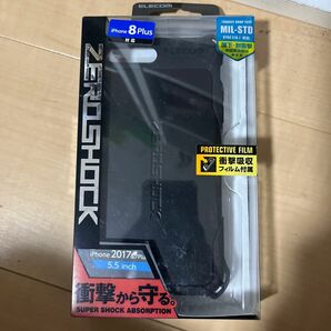 iPhone 8 Plus/7 Plus用 ZEROSHOCK スタンダード ブラック PM-A17LZEROBK