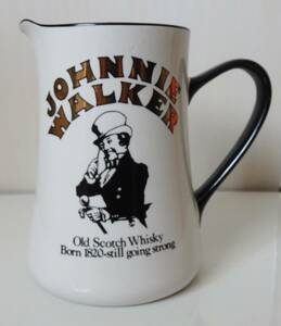 昭和レトロ 当時物★JOHNNIE WALKER オリジナル水差し★ジョニーウォーカー★ピッチャー 陶器製 インテリアにも レア 希少 コレクション