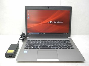 ☆1円スタート☆第8世代☆東芝☆dynabook R63/M☆Core i3 1.60GHz/8GB/SSD256GB/無線/Bluetooth/カメラ/Office/Windows 10 Pro DtoD領域☆