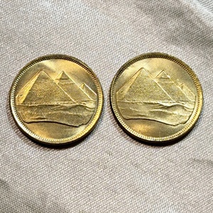 エジプト 5 ピアストル　セット　ピラミッド　貨幣　お金　硬貨　コイン