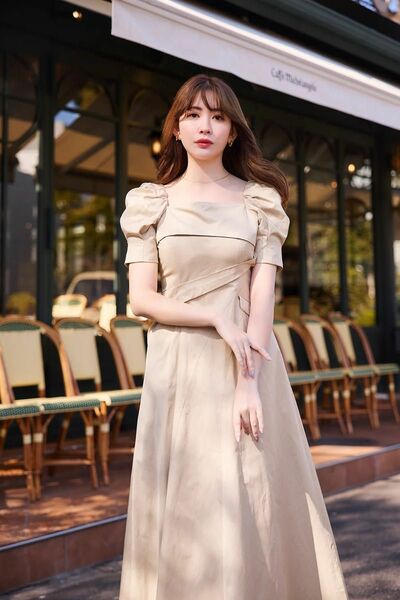 Herlipto Troncais Puff Sleeve Dress