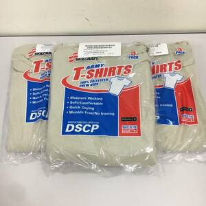  the US armed forces discharge goods unused DSCP Army T-shirt 3 sheets insertion 3 set Large size L size desert Sand SKILCRAFT control G