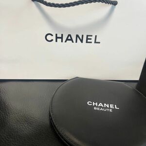 新品未使用CHANEL ミラー 鏡 ブラック 顧客限定 スタンド ノベルティ